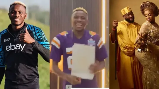 Victor Osimhen Excited Upon Recieving Davido's Wedding Invitation
